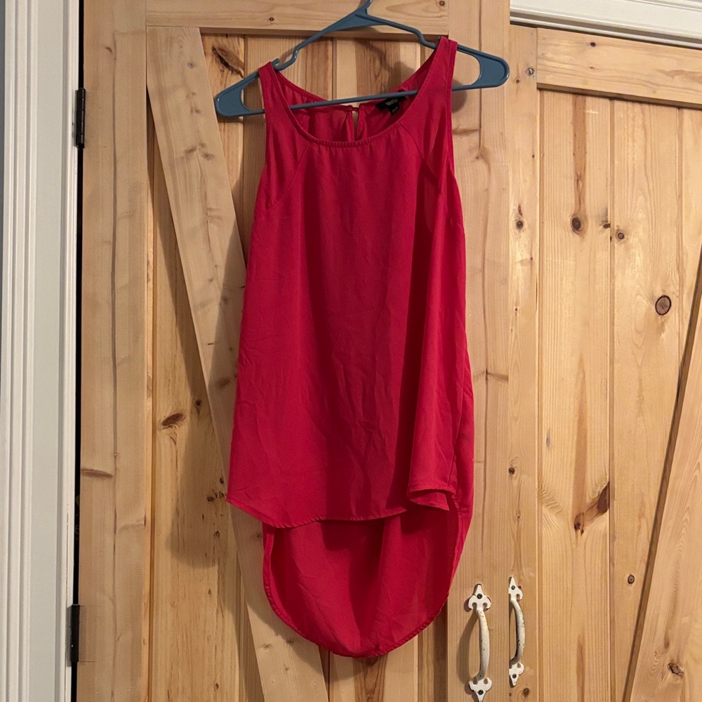 Elegant Red Sleeveless Tank Top